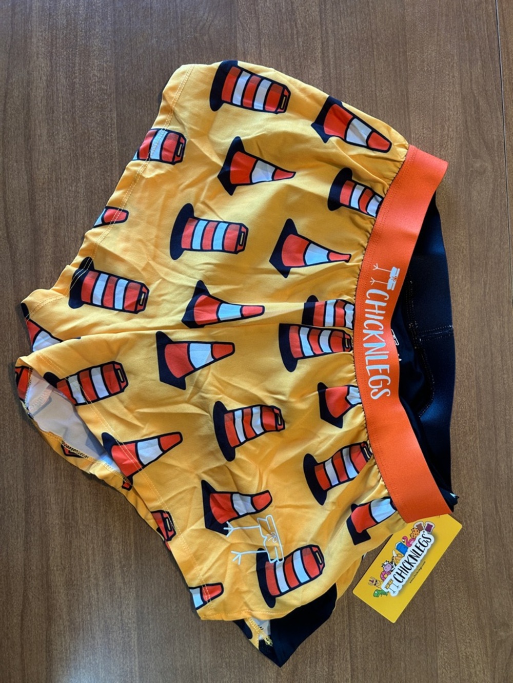 ChicknLegs Men's Yellow Traffic Cone Print Boxer Shorts